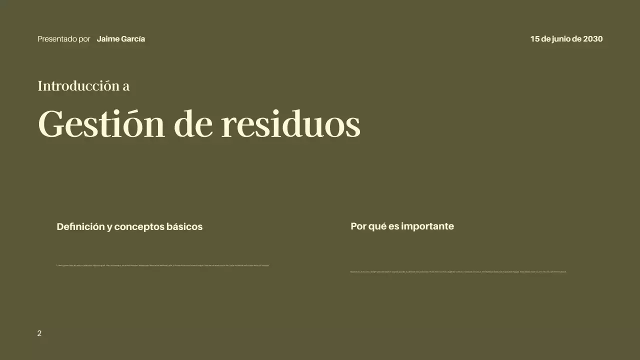 Presentación de la conferencia sobre el entorno moderno negro