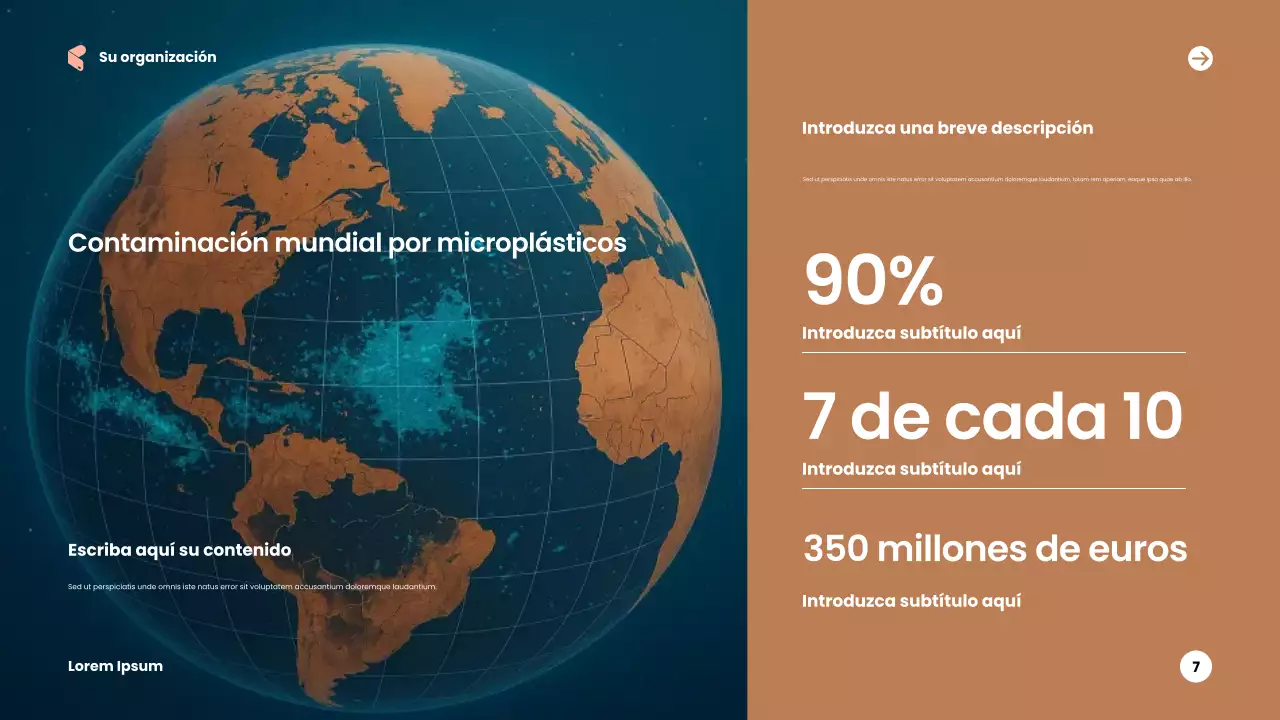 Presentación de sostenibilidad moderna azul