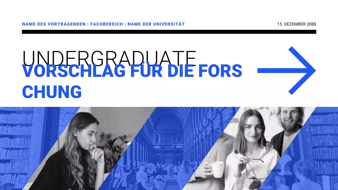 Präsentationen von Forschungsvorschlägen