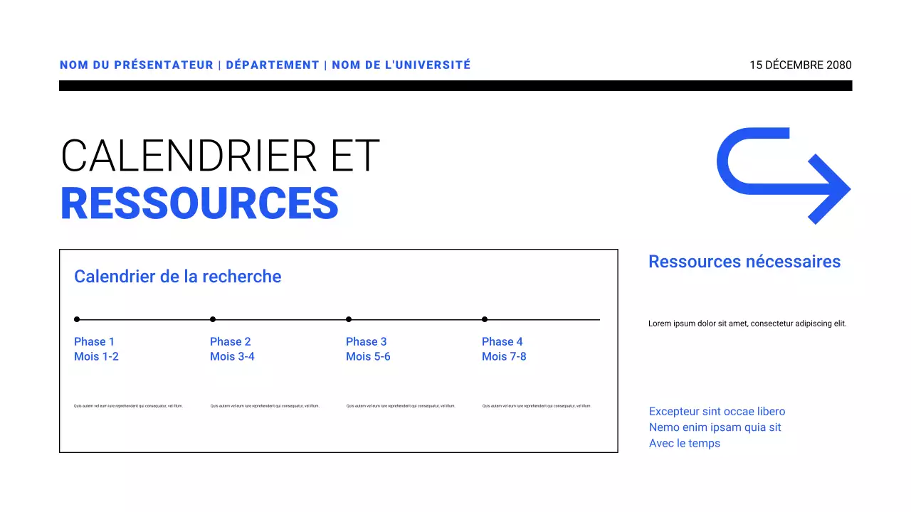 Présentations de propositions de recherche