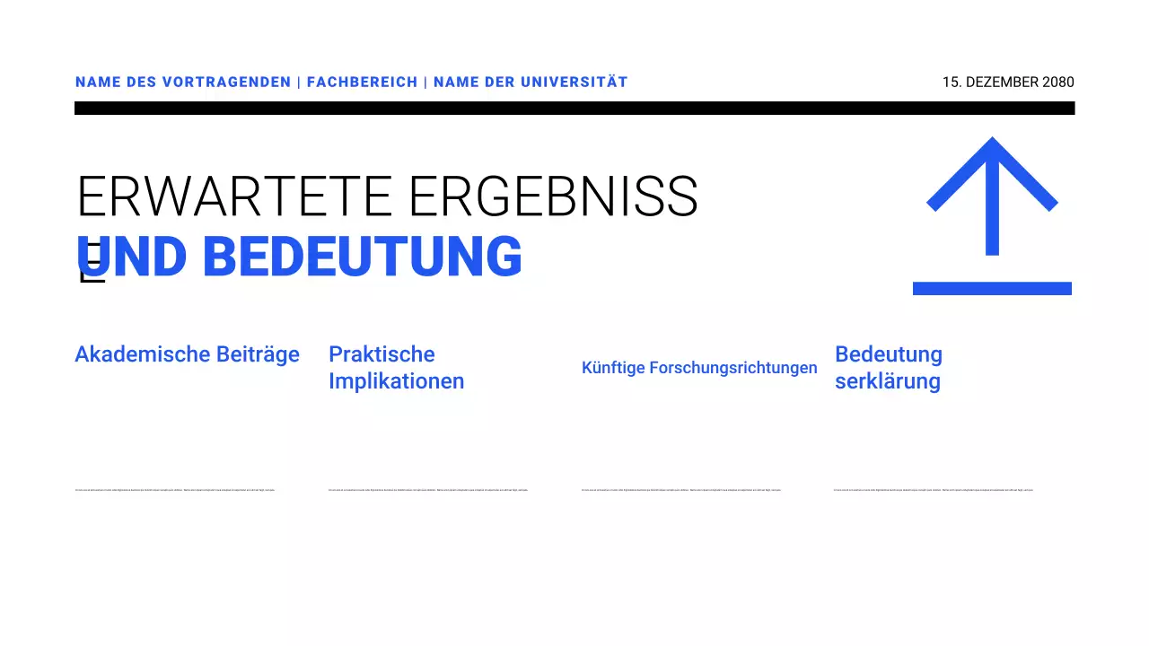 Präsentationen von Forschungsvorschlägen