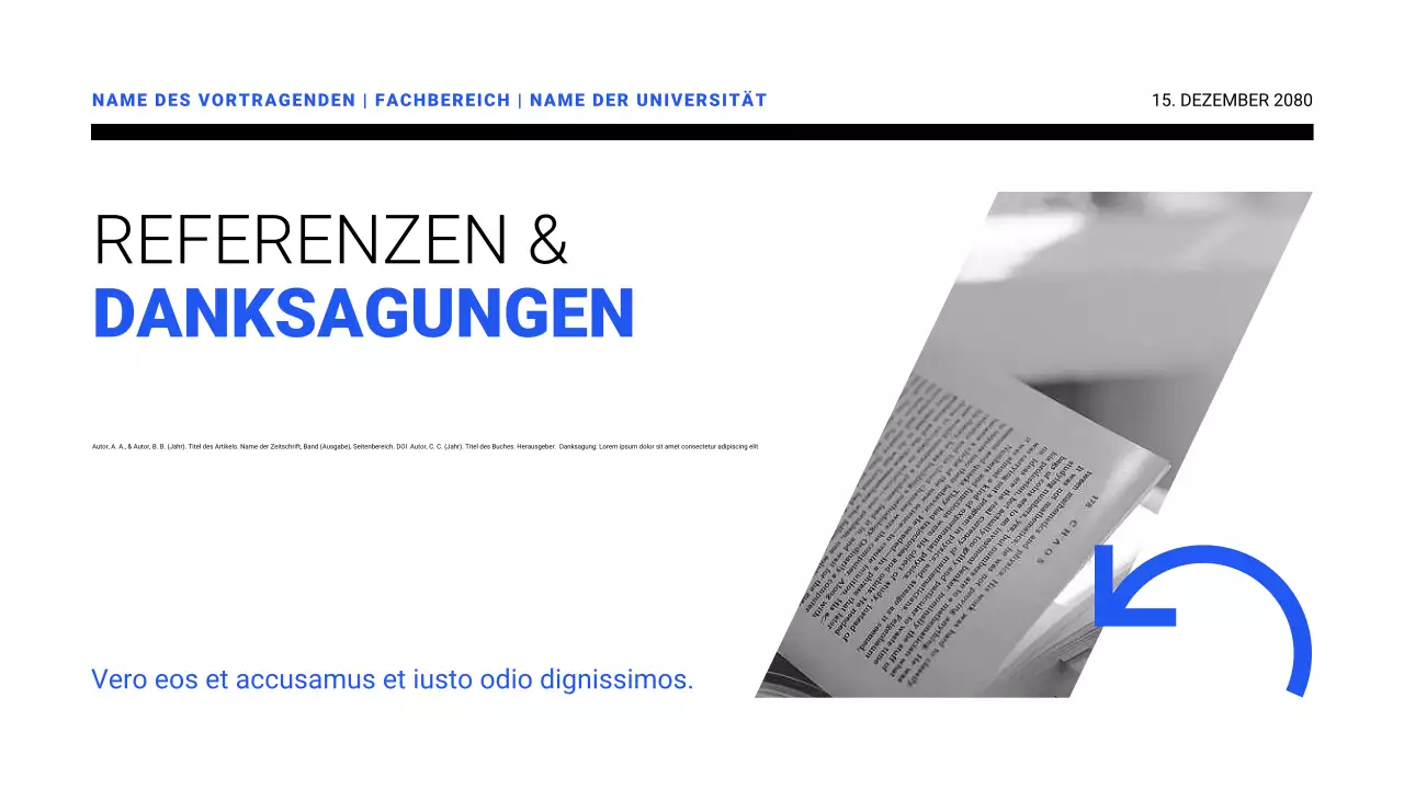 Präsentationen von Forschungsvorschlägen