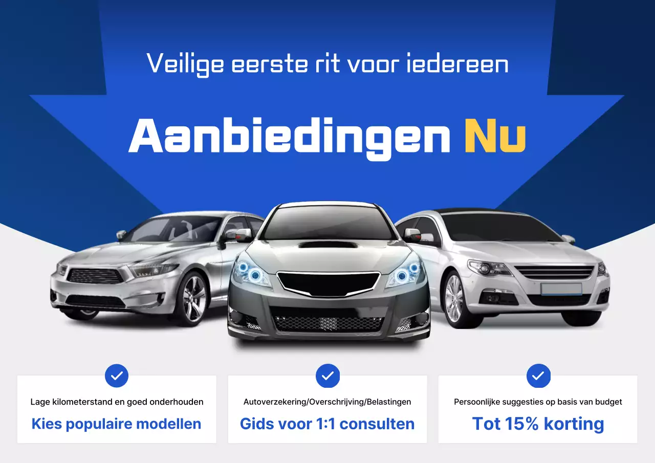 Blauwe moderne auto promotie