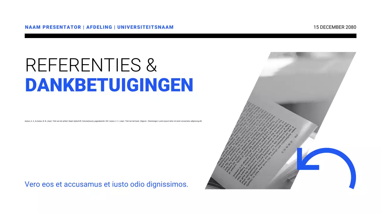 Presentaties van onderzoeksvoorstellen