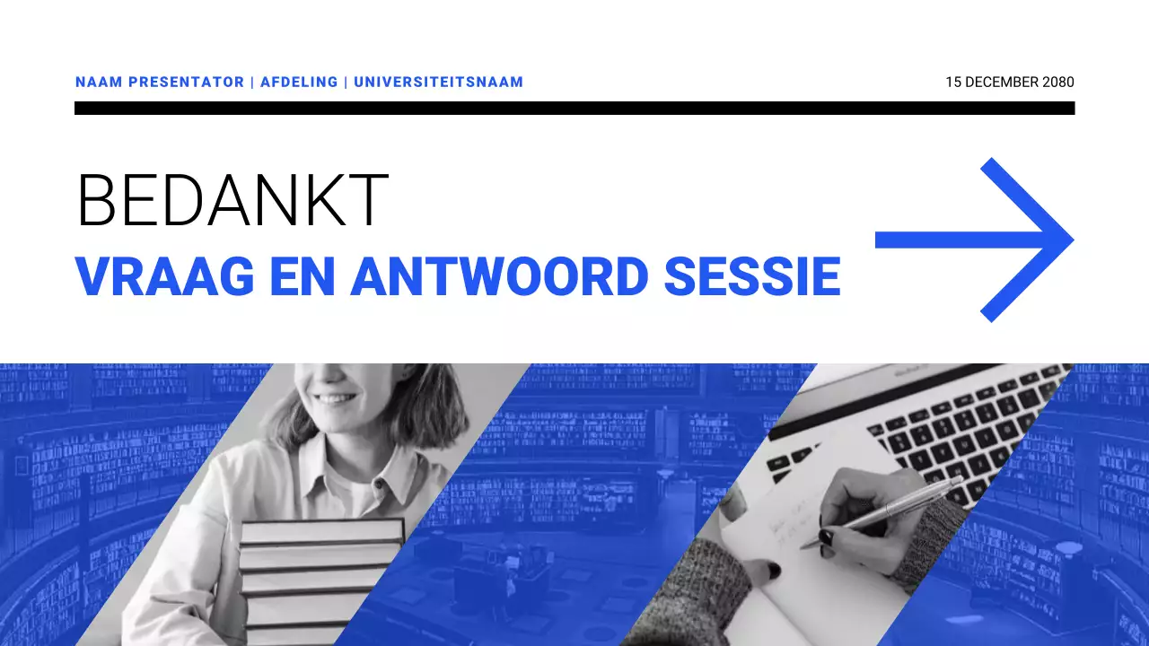 Presentaties van onderzoeksvoorstellen