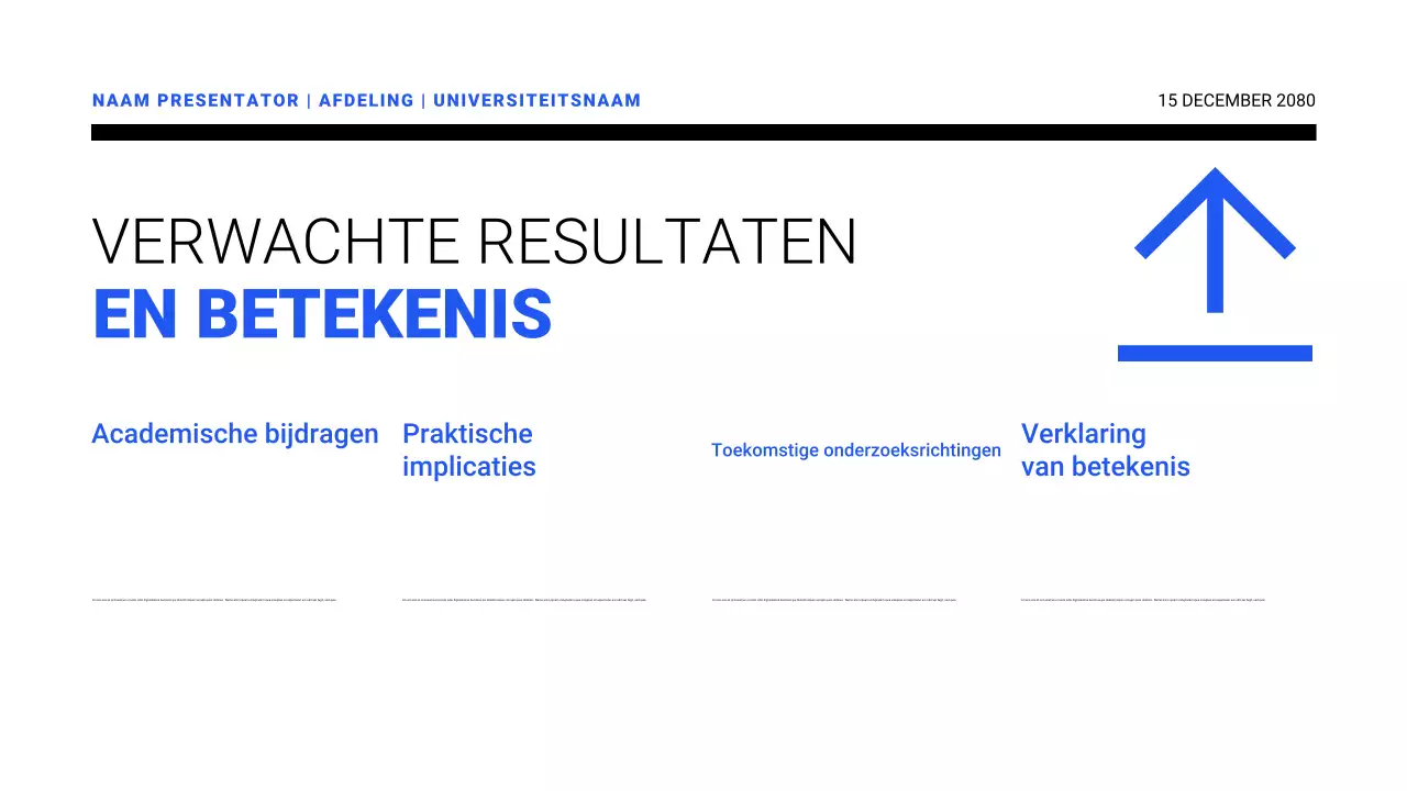 Presentaties van onderzoeksvoorstellen