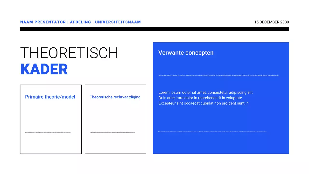 Presentaties van onderzoeksvoorstellen