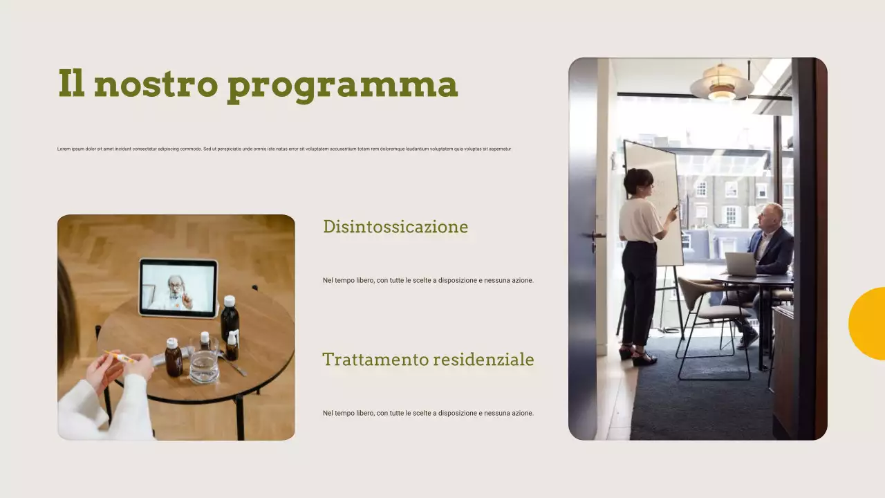 Presentazioni sul trattamento dell'abuso di sostanze