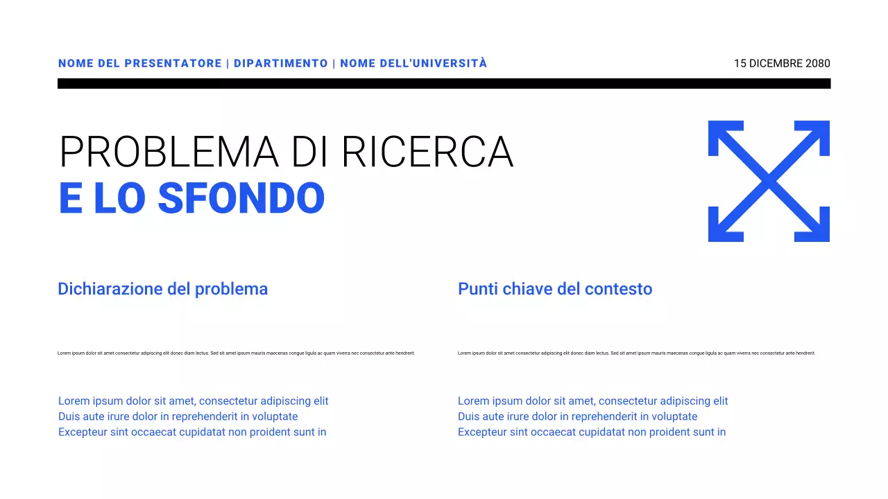 Presentazioni di proposte di ricerca