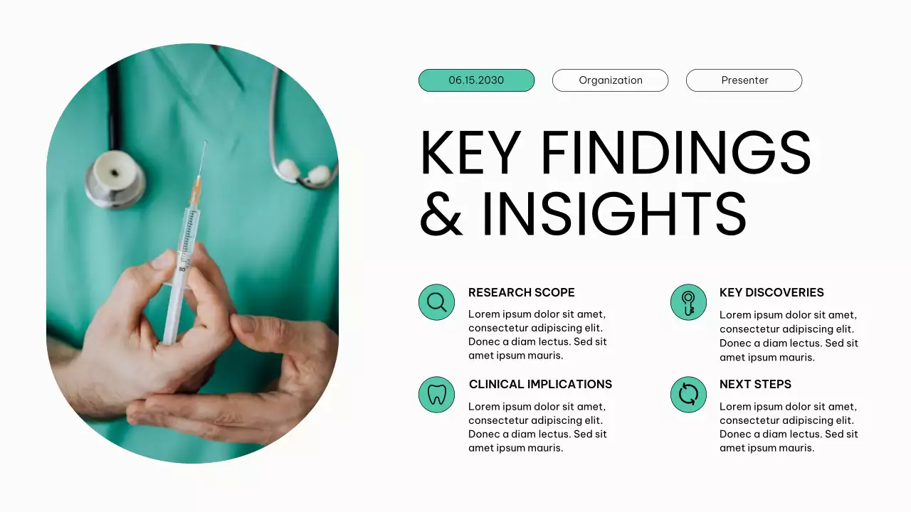 Clean and Simple Healthcare Trends Report Presentation