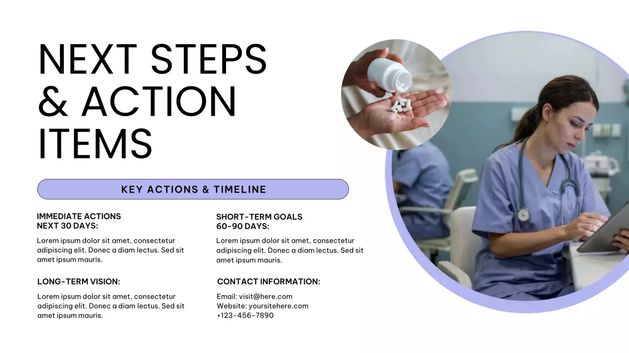 Clean and Simple Healthcare Trends Report Presentation