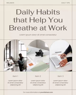 Beige Minimalist Work-Life Balance Tips Instagram Post