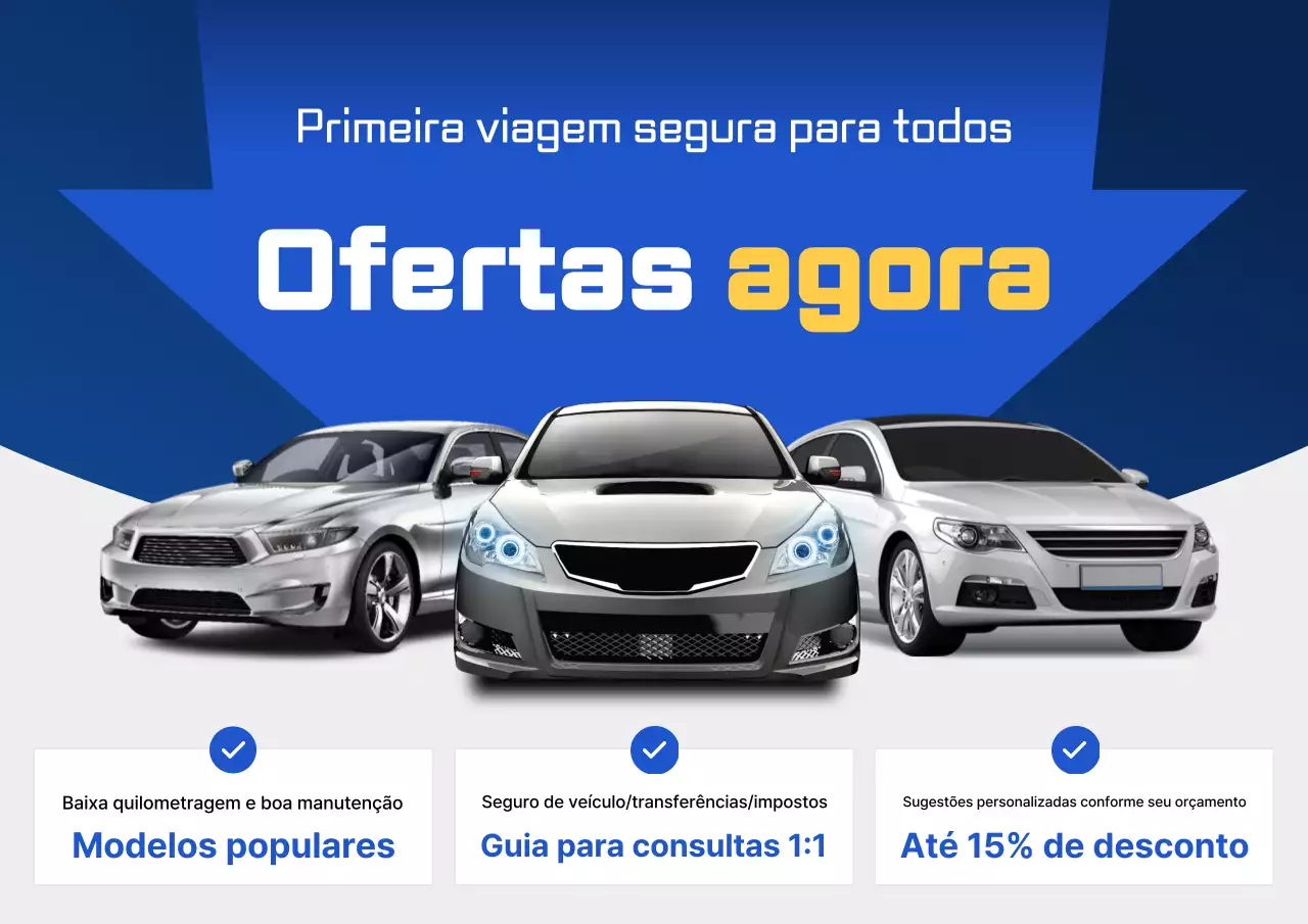 Promoção de Carro Moderno Azul