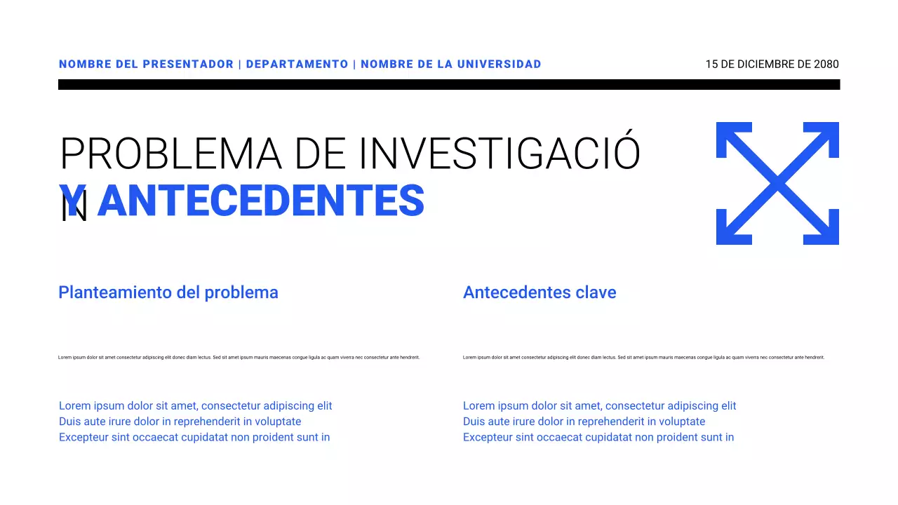 Presentaciones de propuestas de investigación