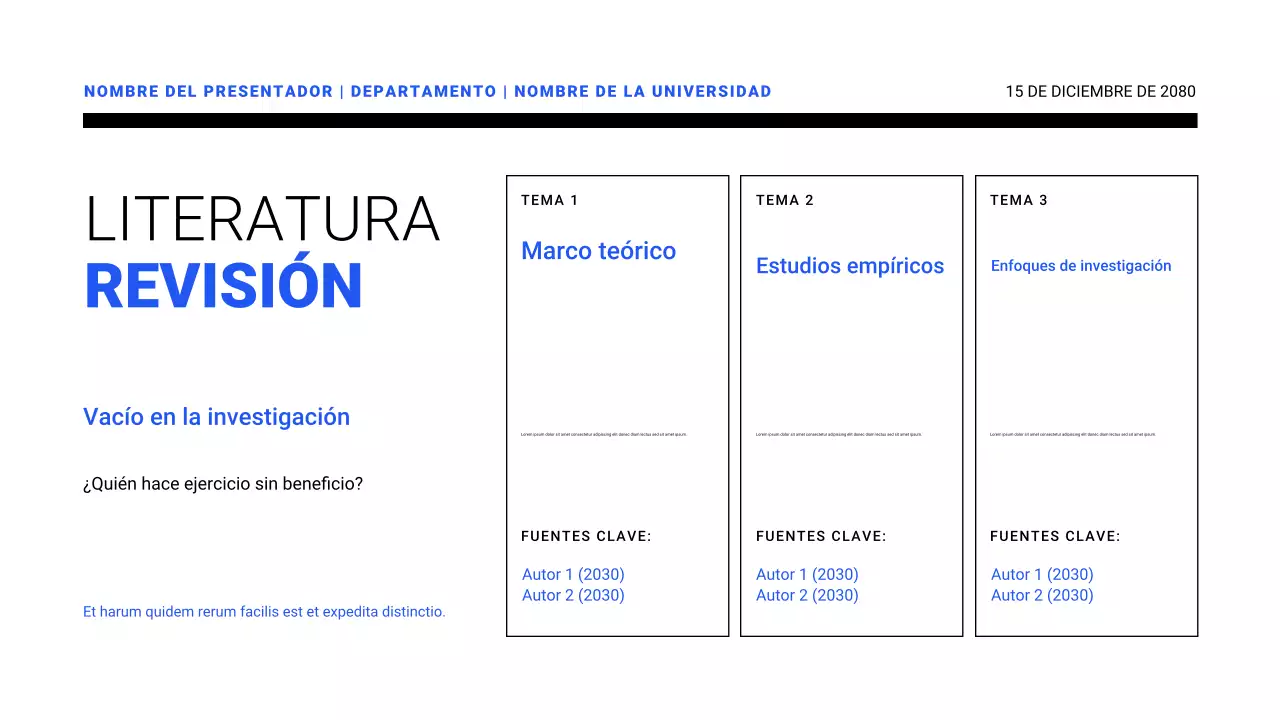 Presentaciones de propuestas de investigación