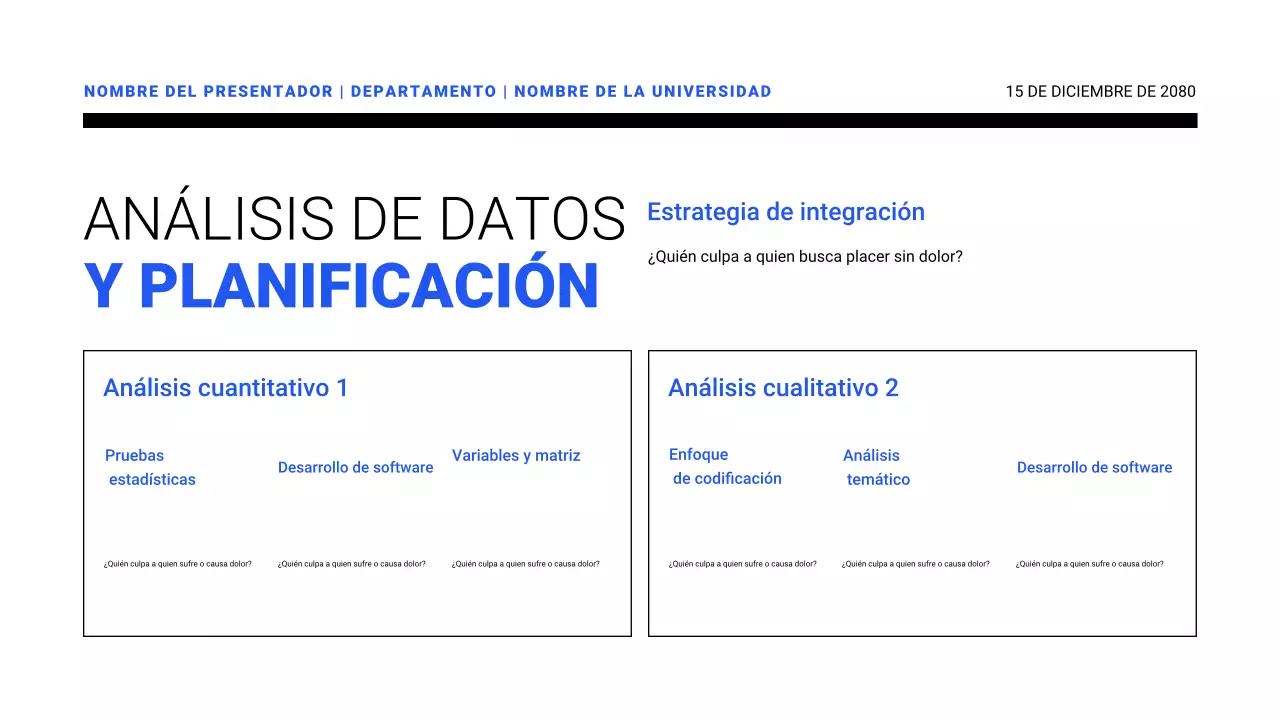 Presentaciones de propuestas de investigación