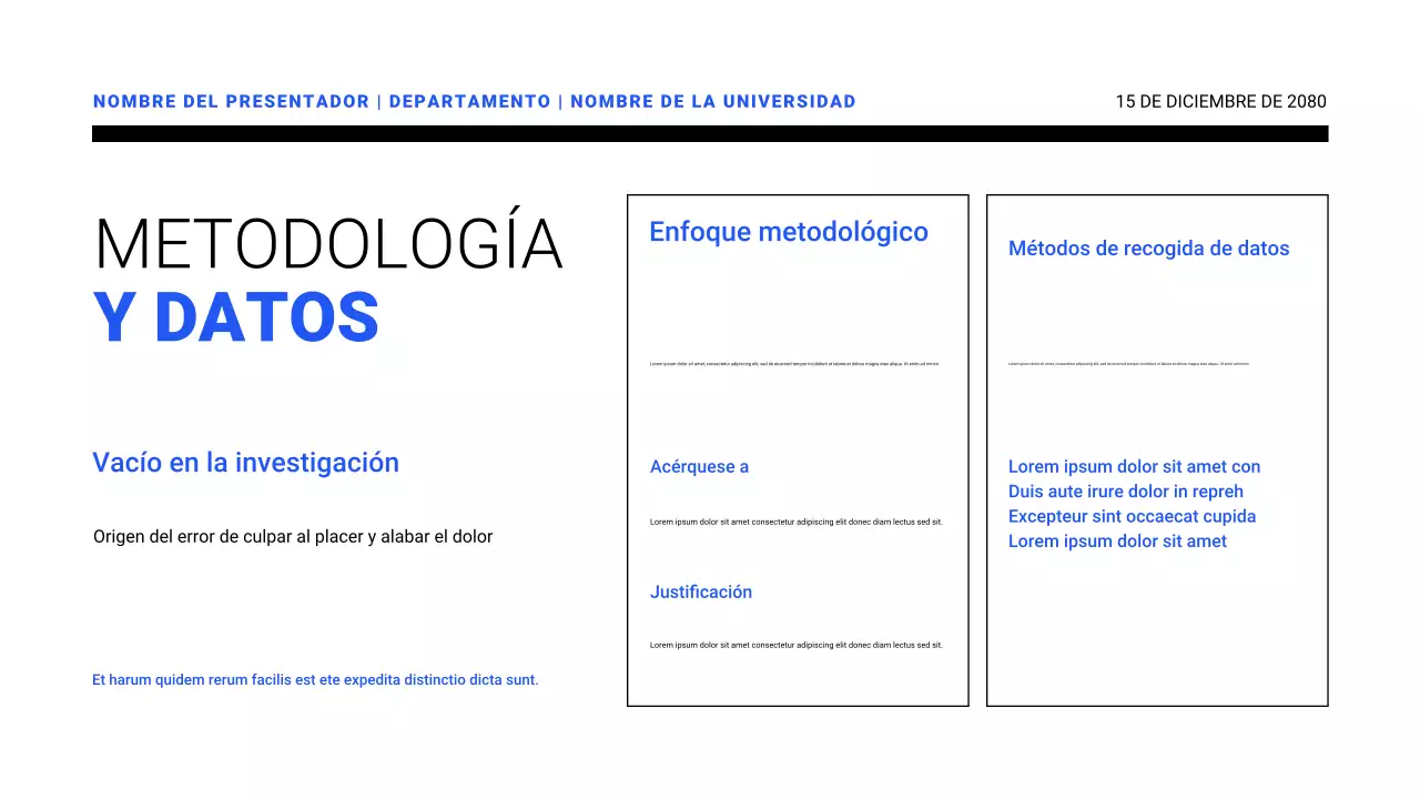 Presentaciones de propuestas de investigación