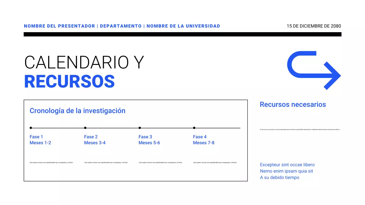 Presentaciones de propuestas de investigación