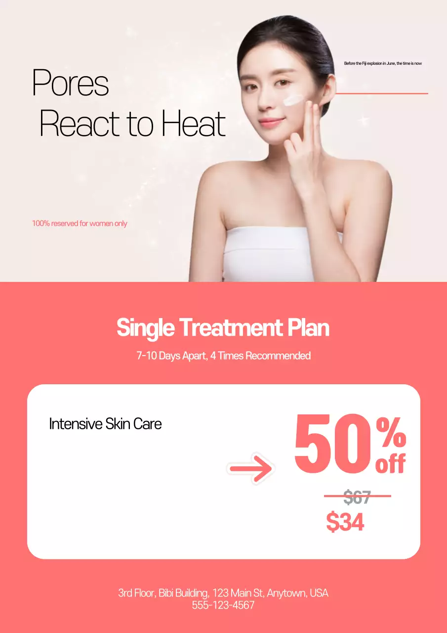 Giảm giá chăm sóc da sạch màu hồng