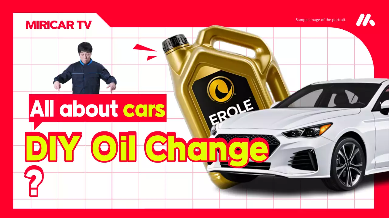 Como trocar o óleo do motor do carro com destaques em vermelho e branco