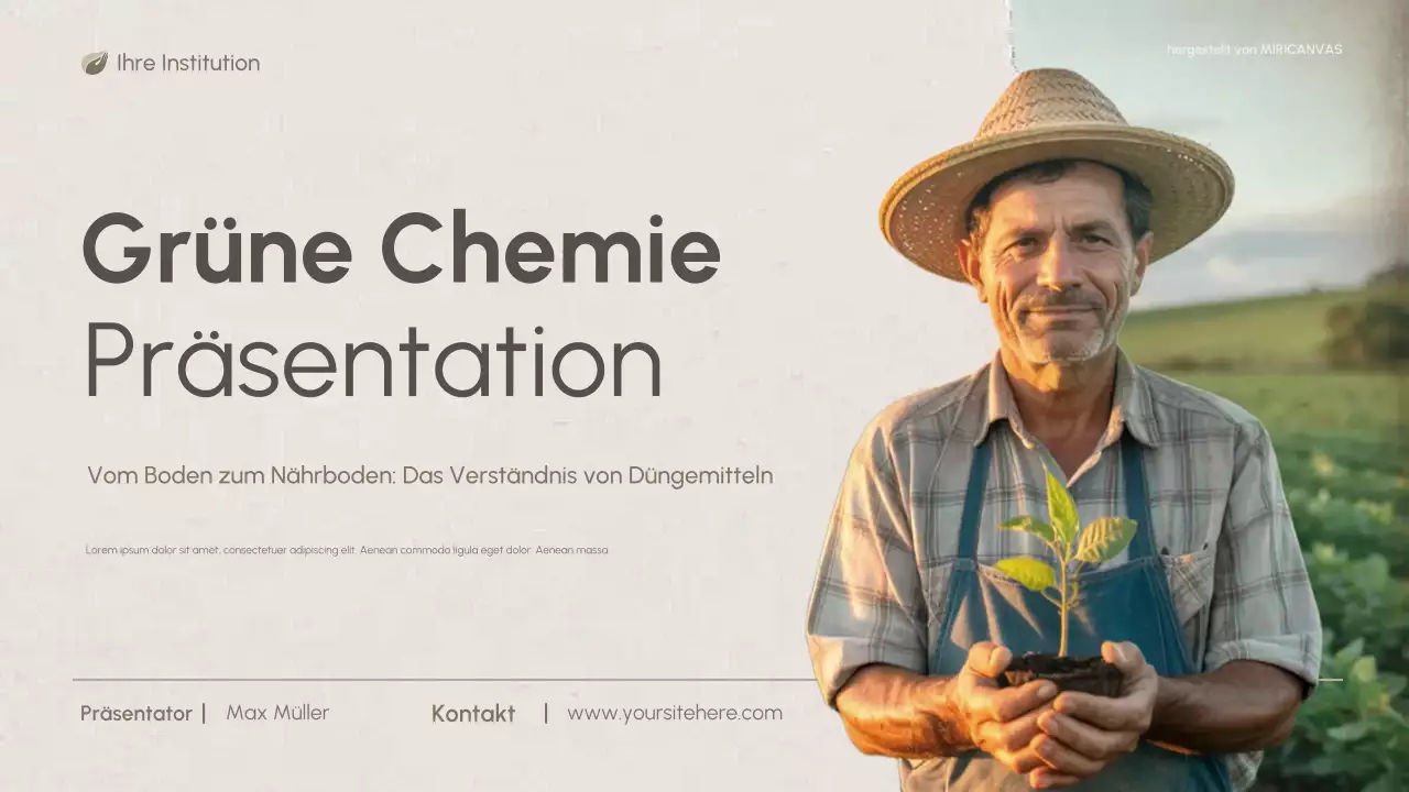 Grüne moderne Naturchemie Präsentation