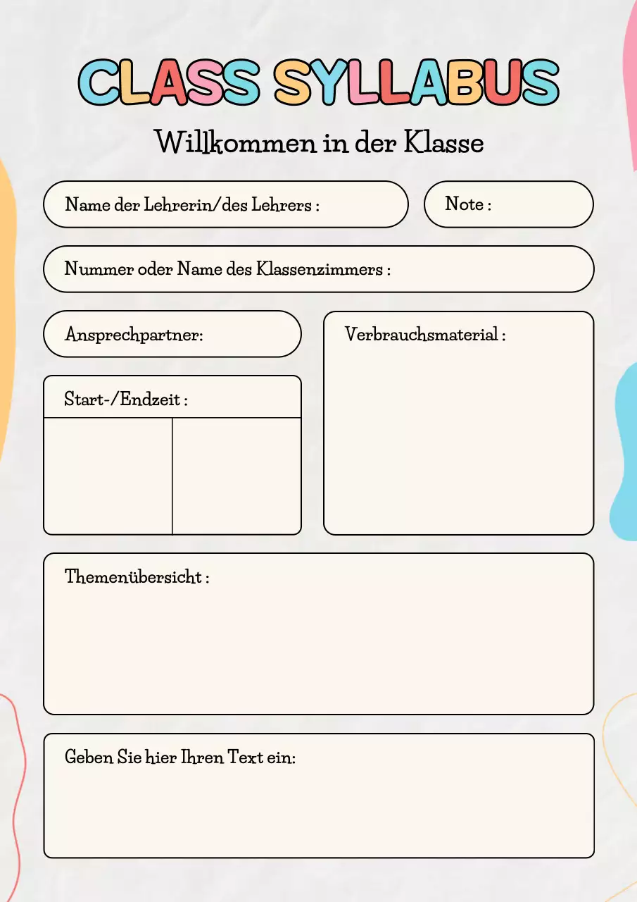 Poster zum Unterrichtsplan