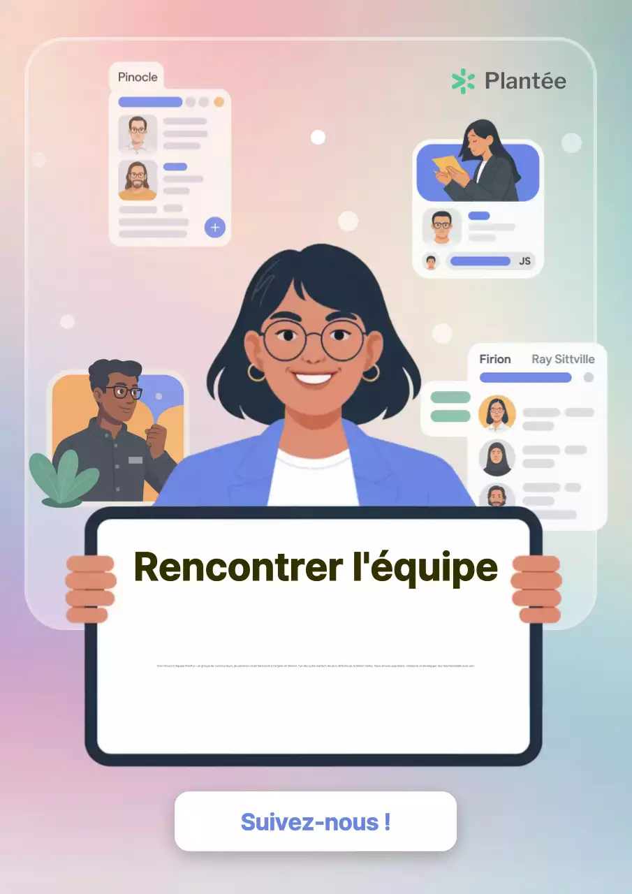 Promotion d'équipe moderne avec dégradé coloré