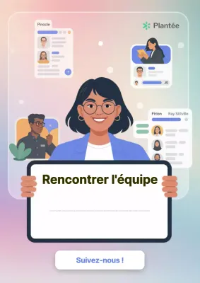 Promotion d'équipe moderne avec dégradé coloré