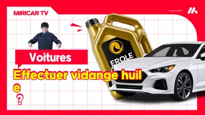Comment changer l'huile moteur d'une voiture avec des reflets rouges et blancs