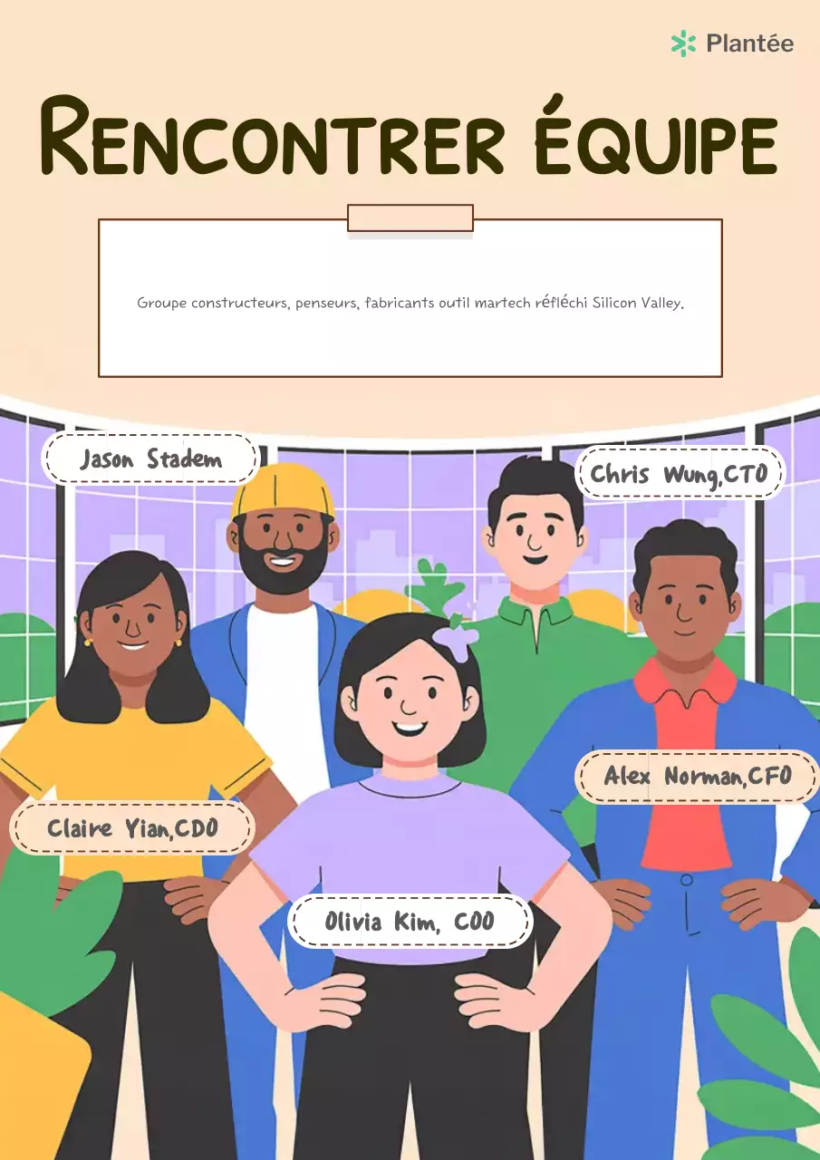 Présentation de l'équipe moderne Flat Illustration