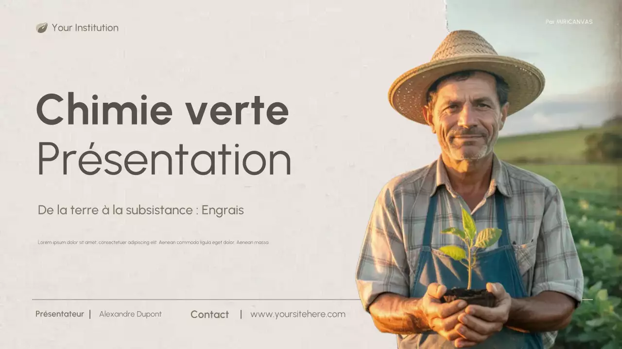 Présentation de la chimie verte et moderne de la nature