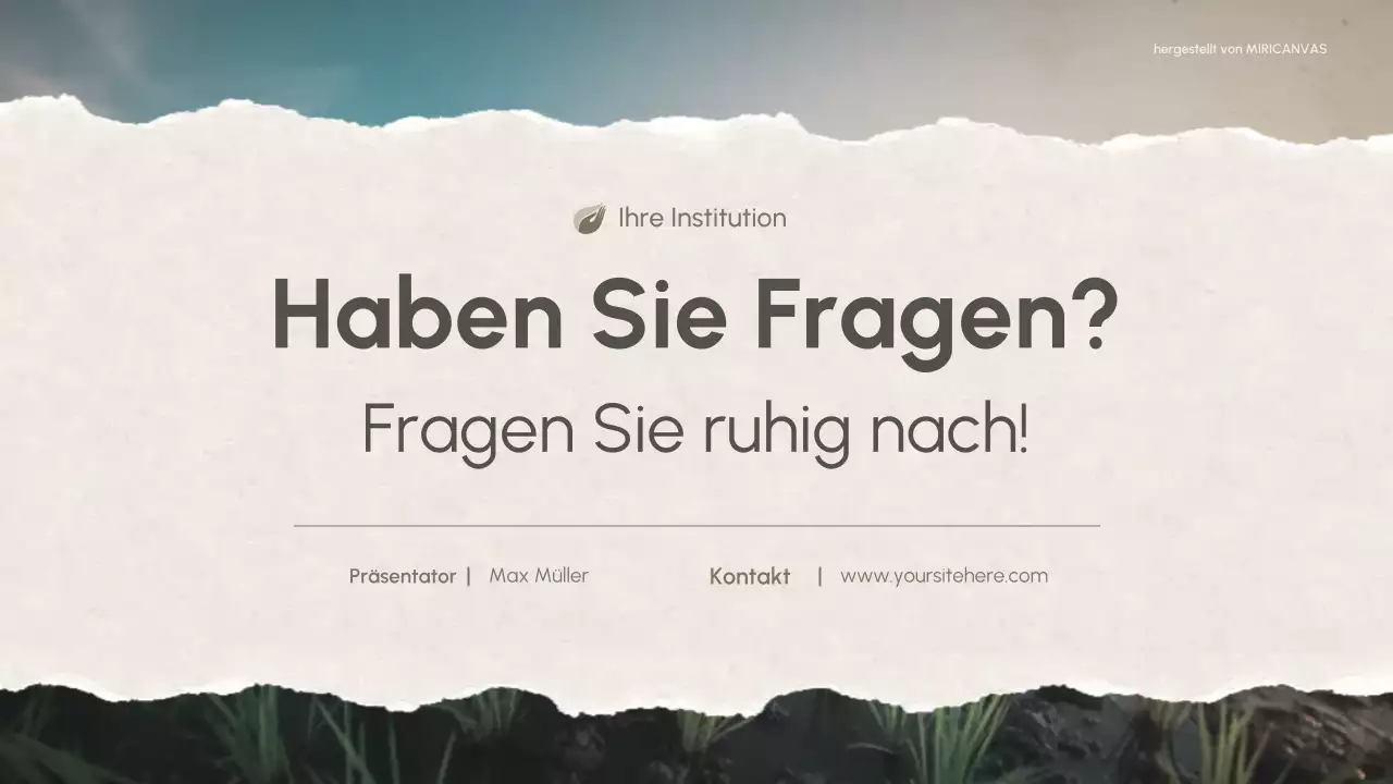 Grüne moderne Naturchemie Präsentation