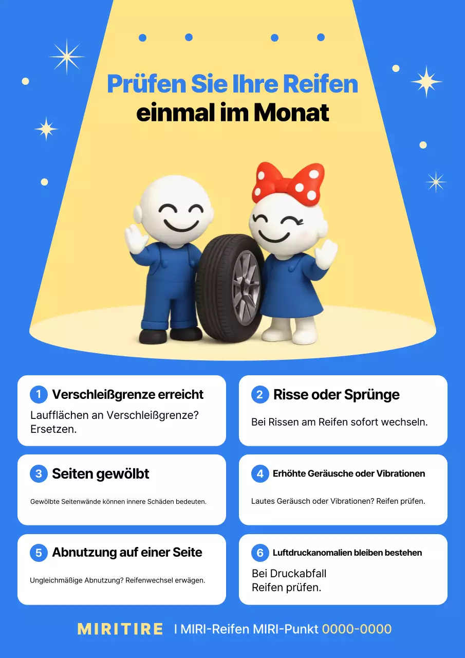 Blue Simple Reifeninspektionshandbuch