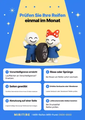 Blue Simple Reifeninspektionshandbuch