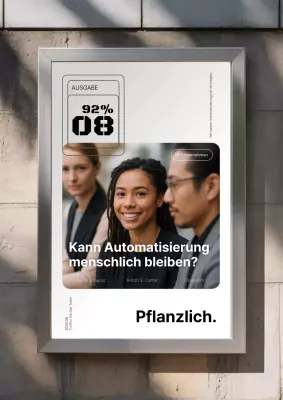 Echtes Foto, moderne Wandwerbung