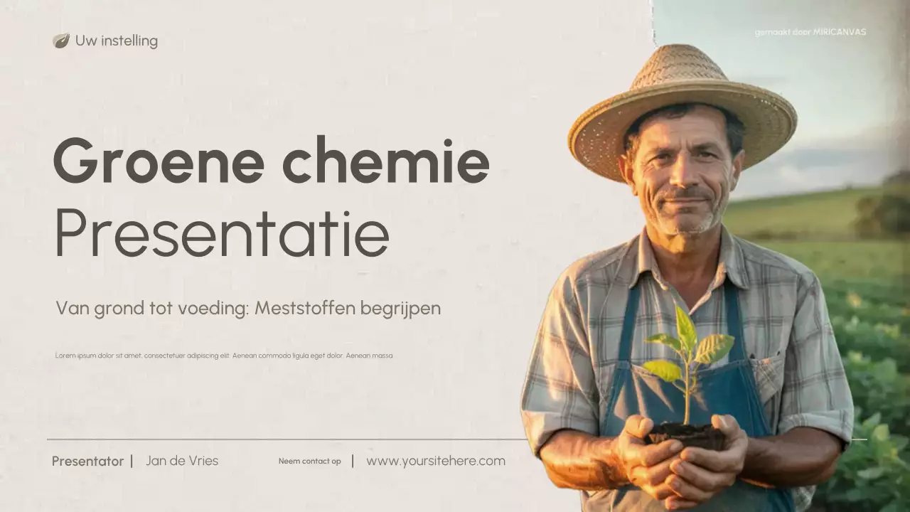 Groene Moderne Natuur Chemie Presentatie