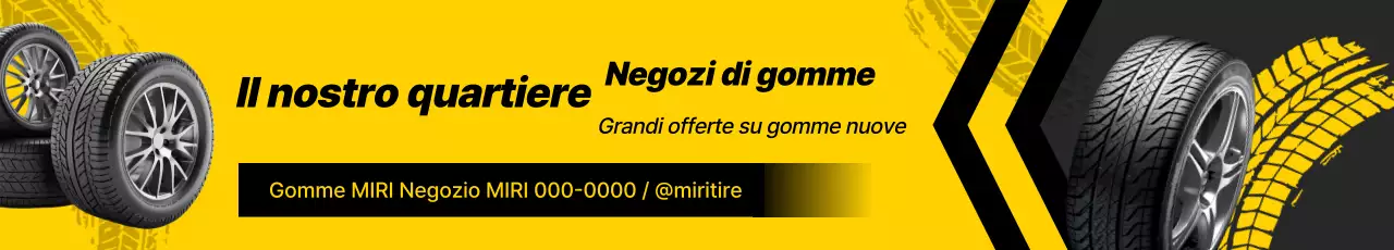 Pubblicità di un'auto moderna gialla