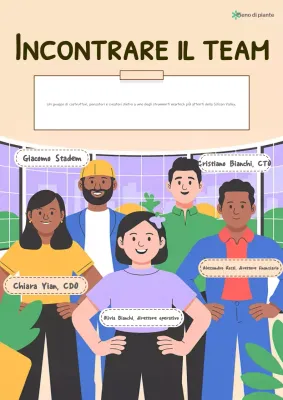 Illustrazione piatta Introduzione del team moderno