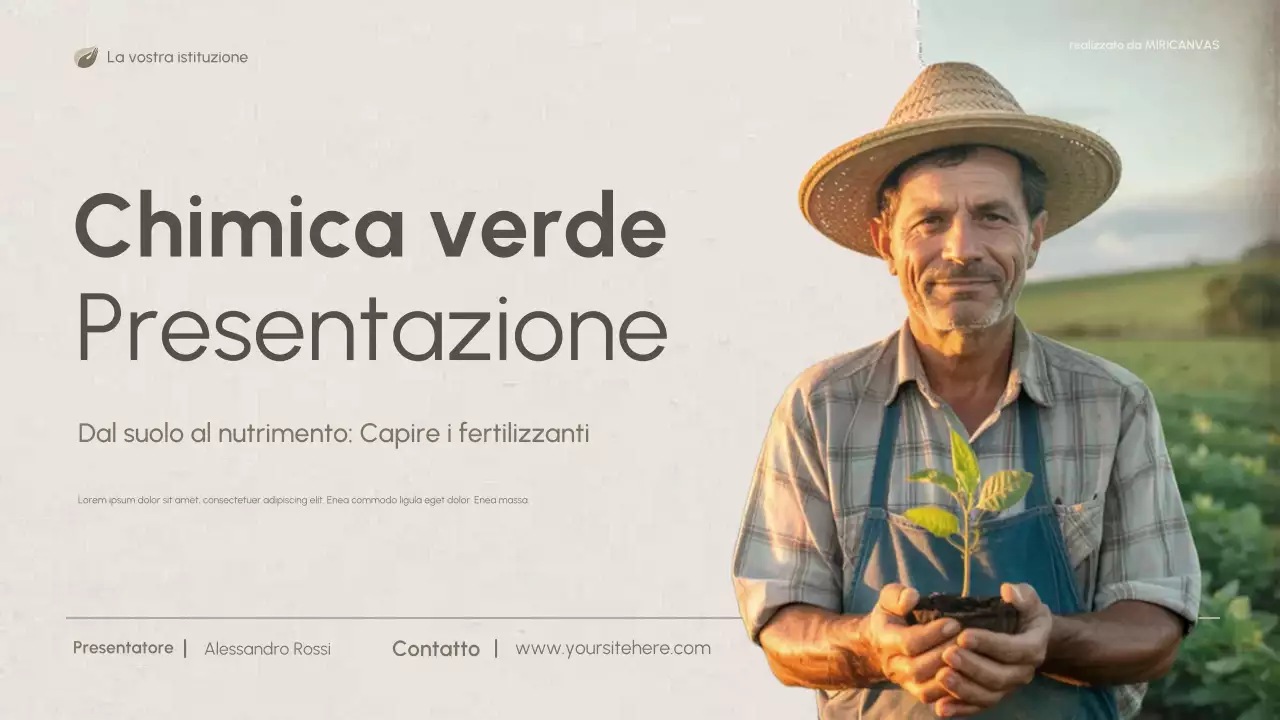 Presentazione della chimica moderna della natura verde