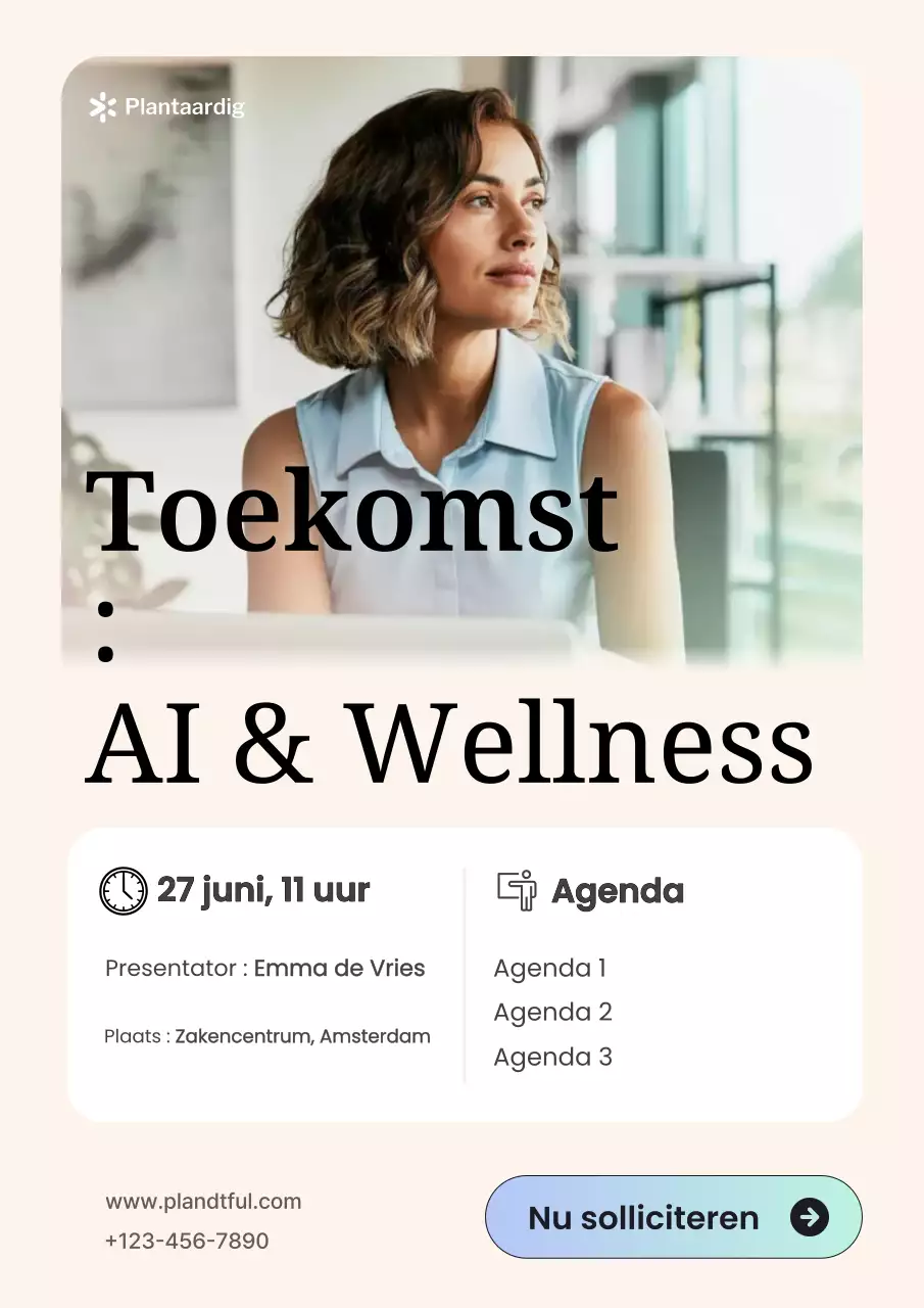 Beige Modern AI Event Webinar Uitnodiging