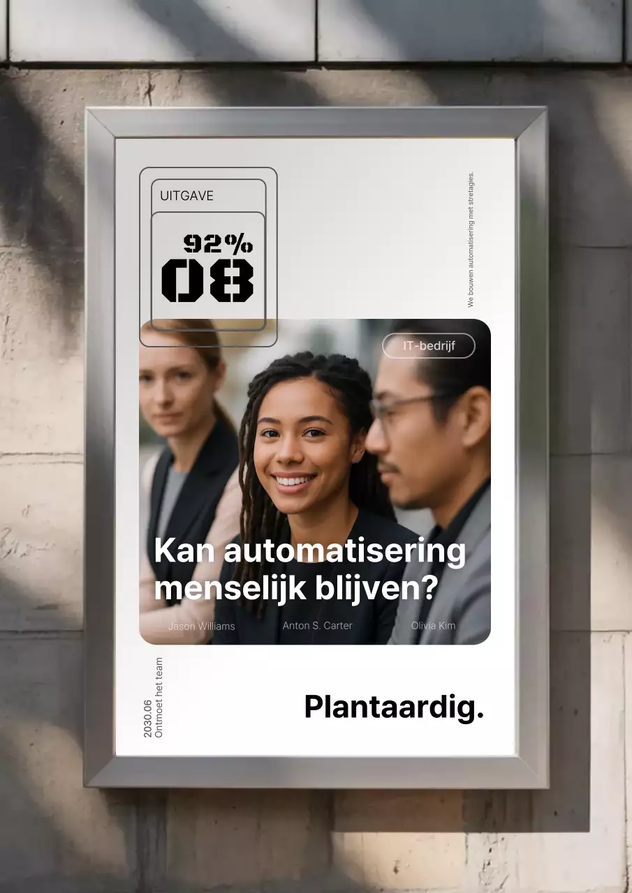 Echte foto moderne muuradvertentie