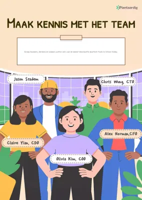 Platte illustratie moderne teamintroductie