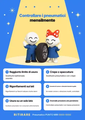 Guida all'ispezione dei pneumatici Blue Simple