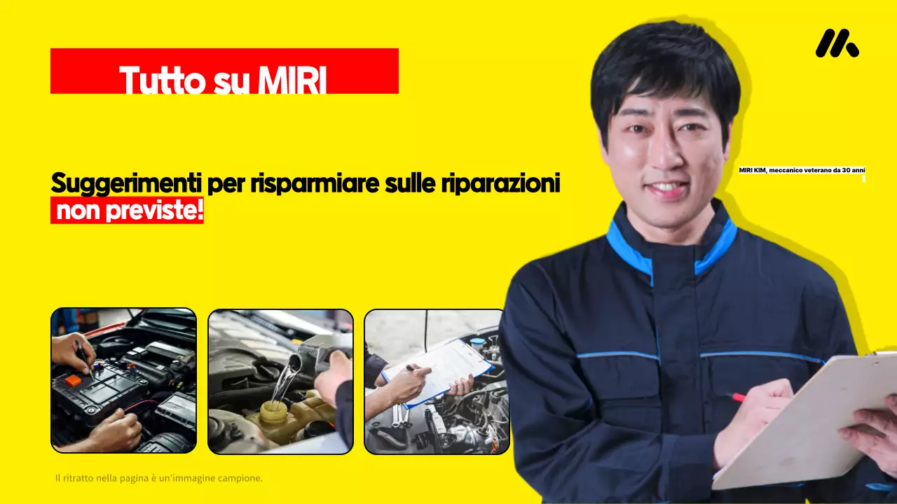 Promuovere i consigli di un meccanico per risparmiare sui costi di riparazione dell'auto evidenziati in giallo e rosso