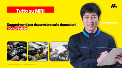 Promuovere i consigli di un meccanico per risparmiare sui costi di riparazione dell'auto evidenziati in giallo e rosso