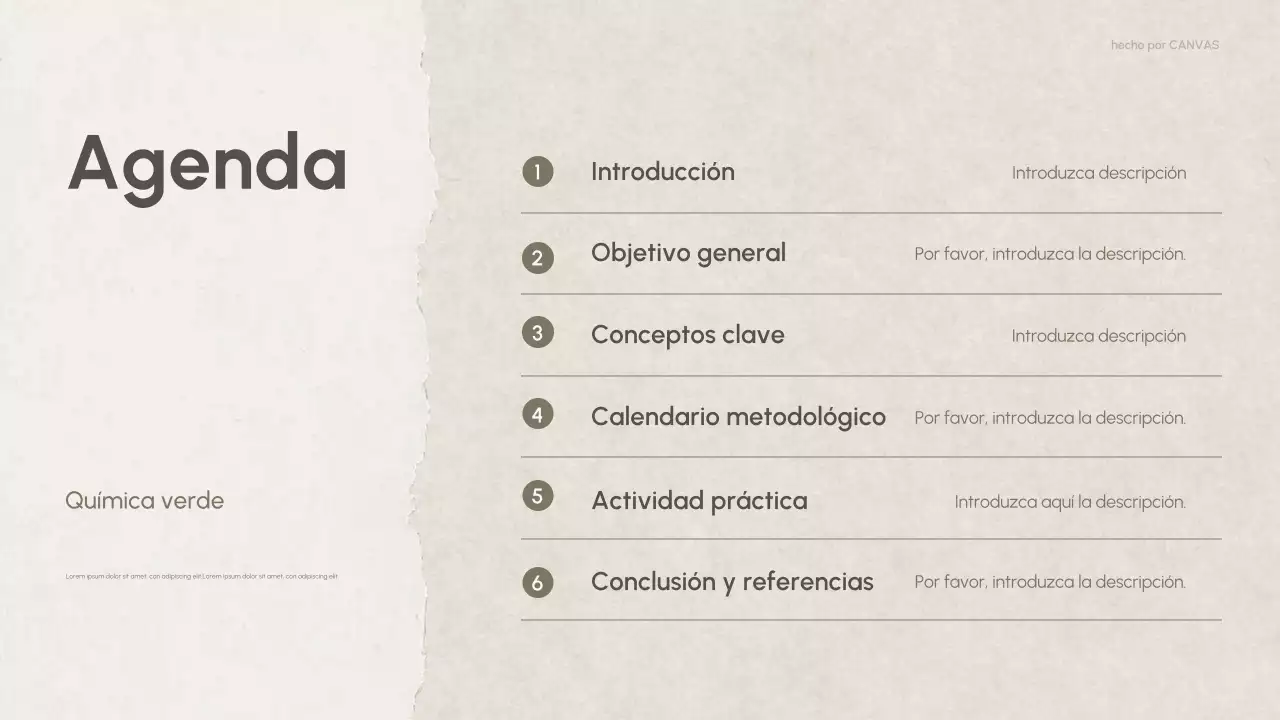 Presentación de química natural moderna y ecológica