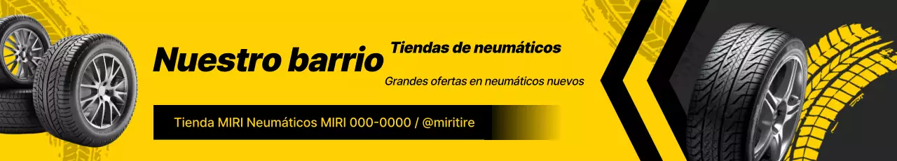 Anuncio de coche moderno amarillo