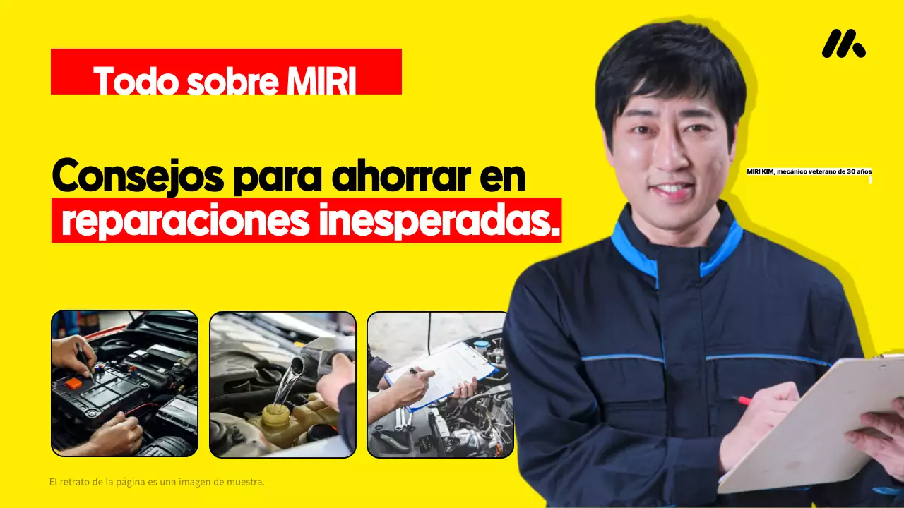 Consejos de un mecánico para ahorrar en costos de reparación de automóviles, destacados en amarillo y rojo.