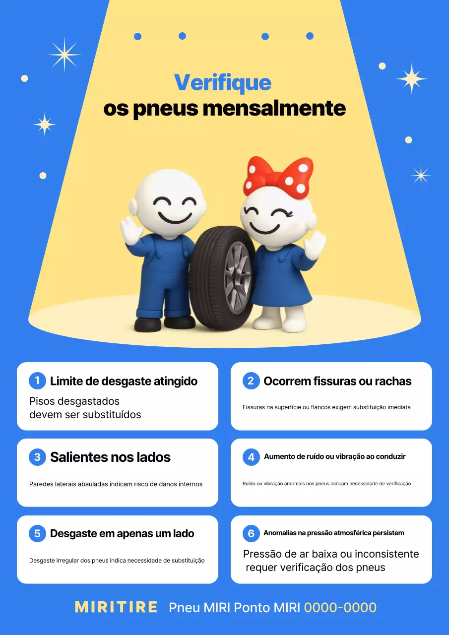 Guia de Inspeção de Pneus Blue Simple