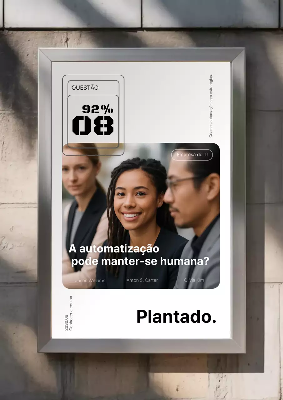 Anúncio de parede moderno com foto real